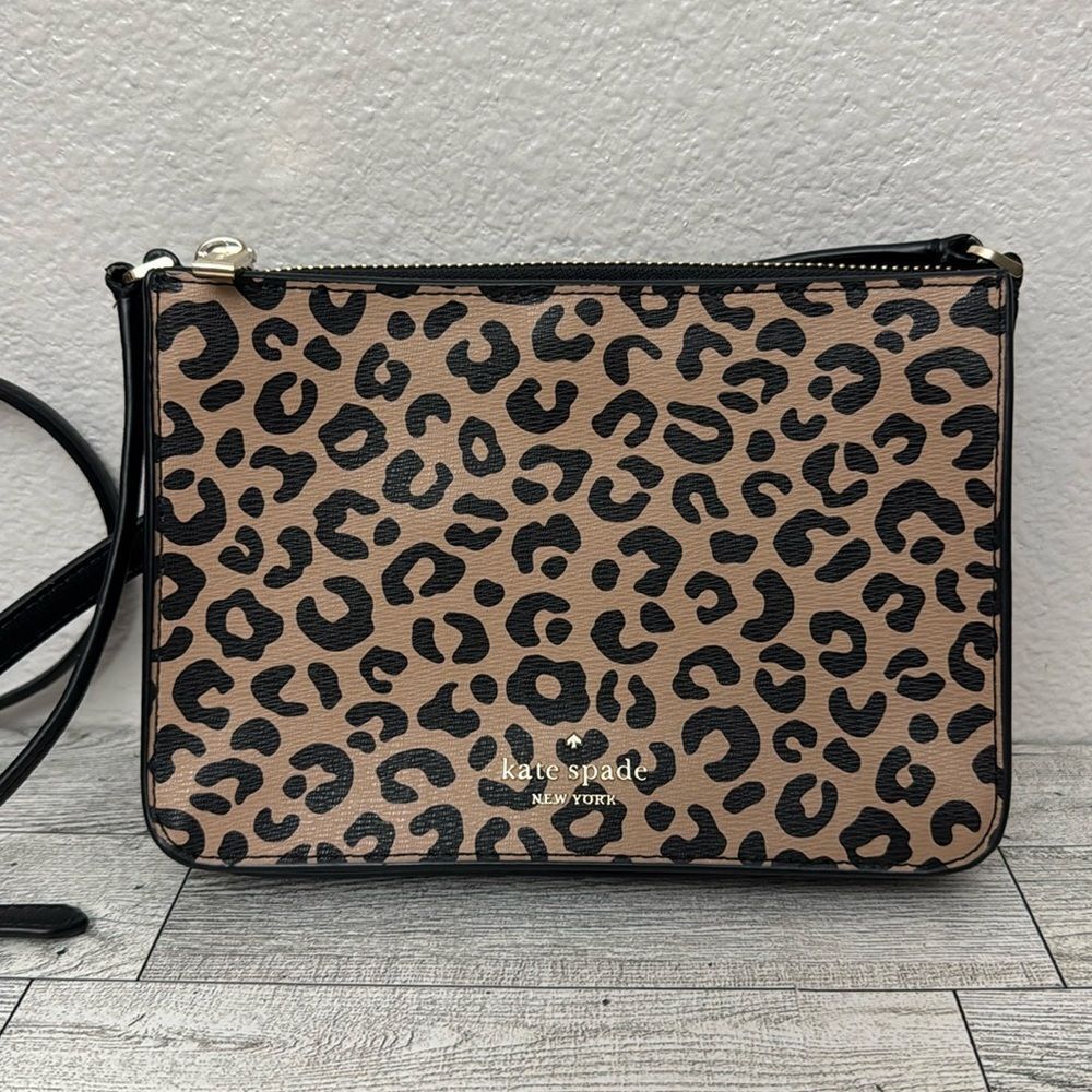 Kate Spade New York Darcy Slim Leopard Print Crossbody NWOT
